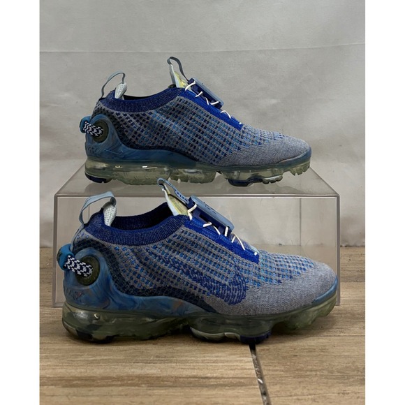 Nike Air VaporMax Flyknit 2020 Royal Blue Grey CJ4069 400 Youth 5Y Women's 6.5 - Picture 1 of 10